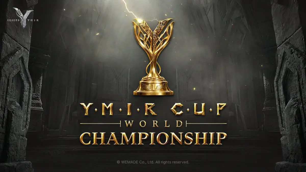 YMIRカップワールドチャンピオンシップのロゴとトロフィー