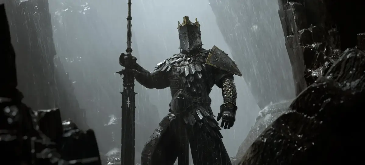 重厚な甲冑をまとった騎士