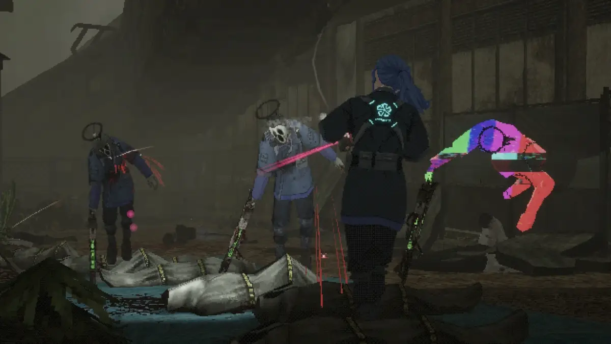 廃墟での戦闘、ゾンビのような敵