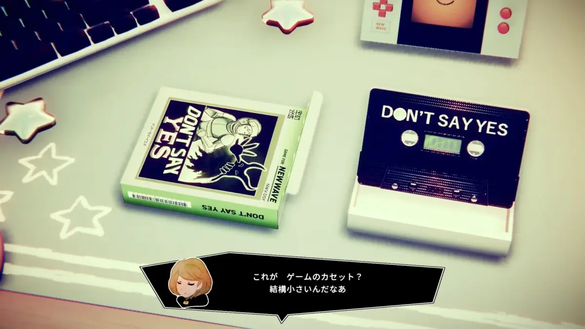 カセットとキャラクターのイラスト