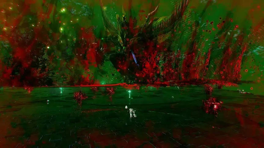 ビデオゲーム、ファンタジー、モンスター、ドラゴン、バトル、緑、赤、暗い、混沌、クリーチャー、戦士、SF