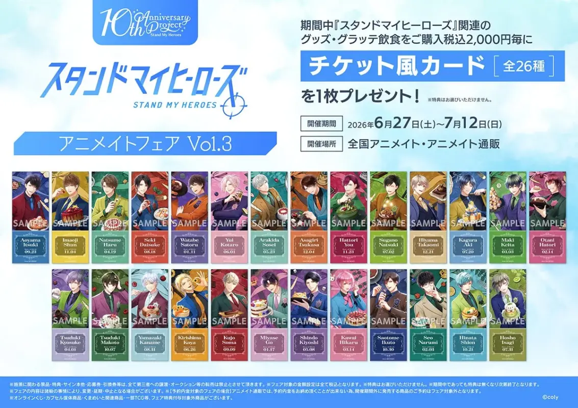 トレーディング缶バッジ「Sugary Birthday」【マトリ・都築兄弟・九条家】