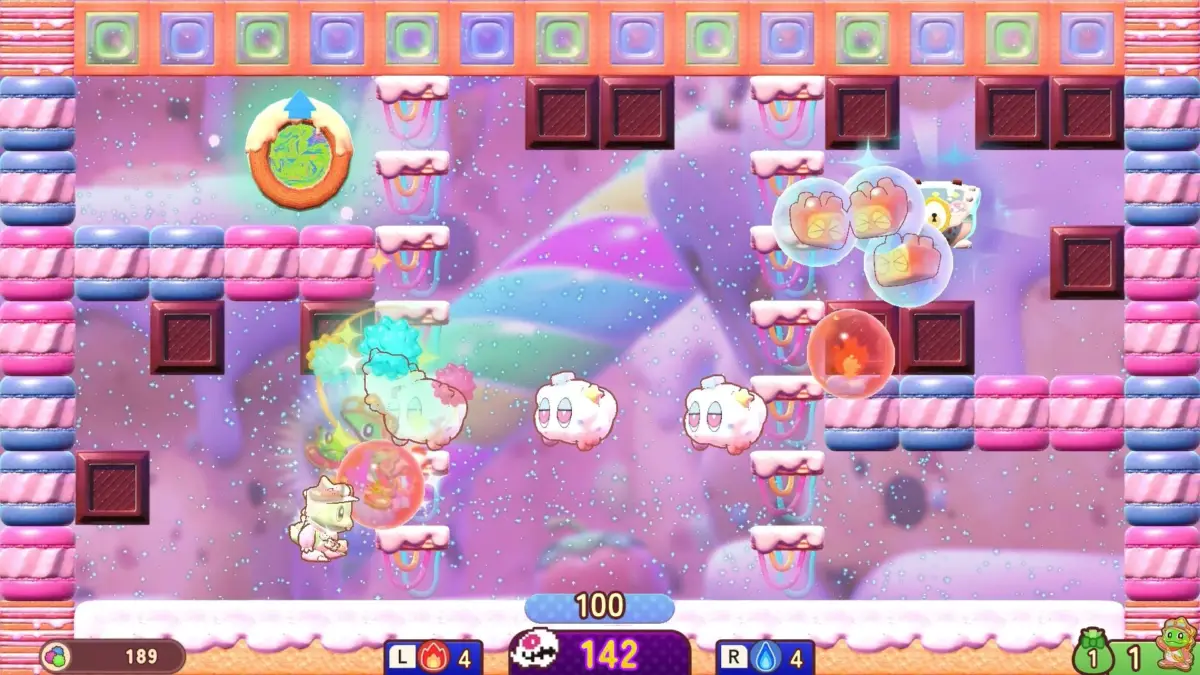 ゲームプレイ画面（キャッスルステージ）