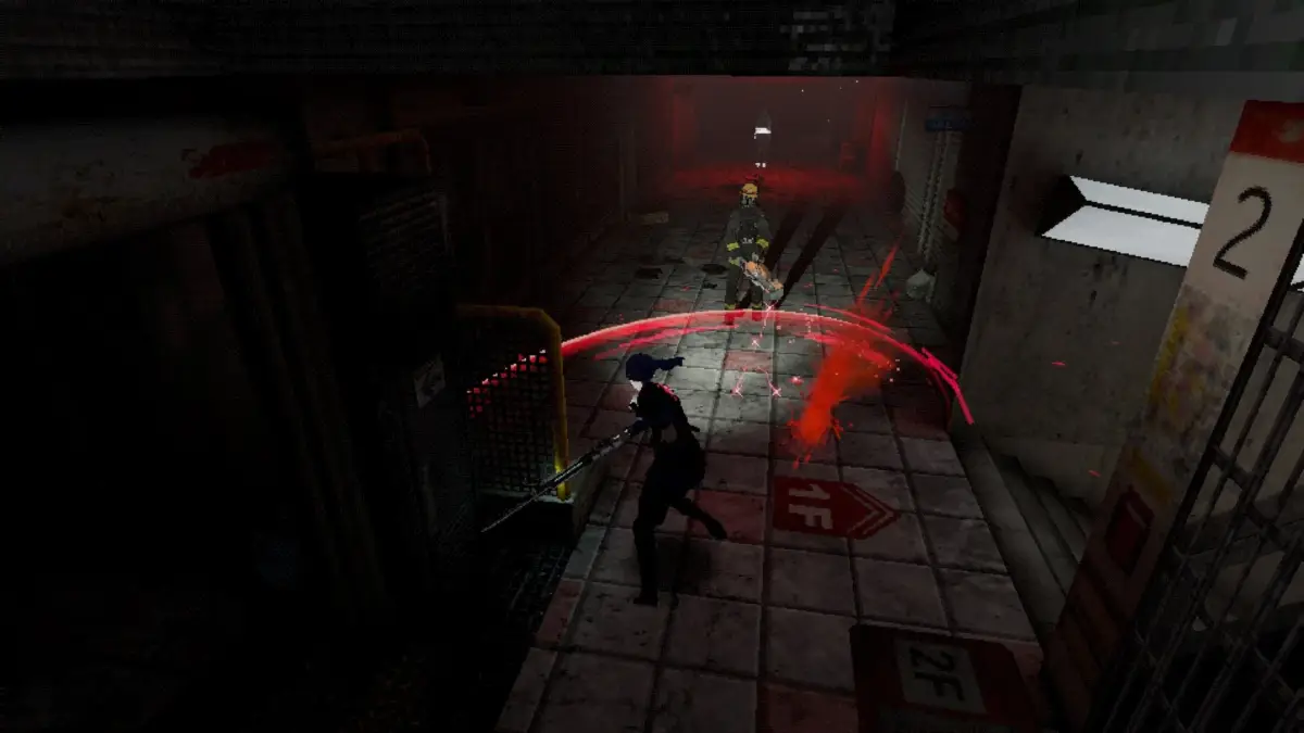 地下通路での戦闘