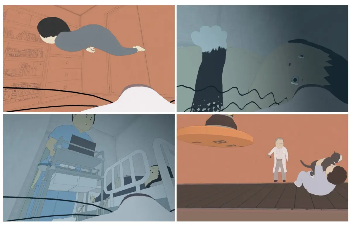 シュールな世界観のイラスト