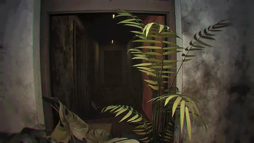 隣人の部屋の廊下