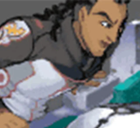 ドレッドヘアの男性キャラクターのイラスト