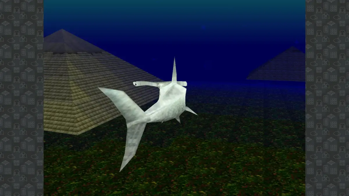 シュモクザメとピラミッドのゲーム画面