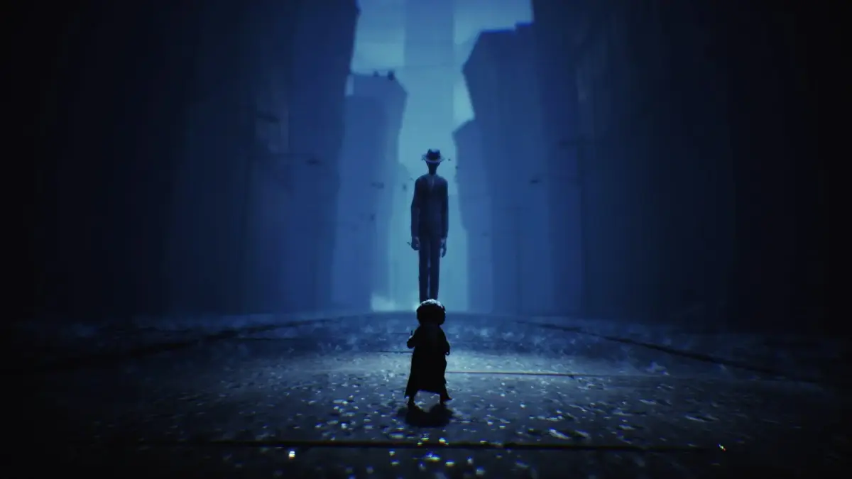 巨大な影と対峙するモノ