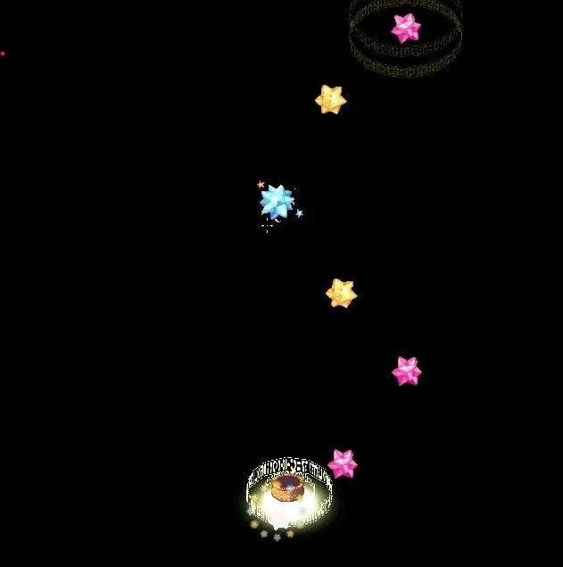 星が飛び交う幻想的な画像