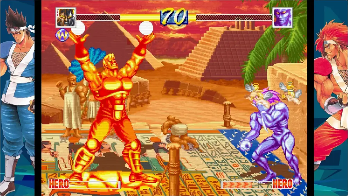 エジプトステージでの対戦画面