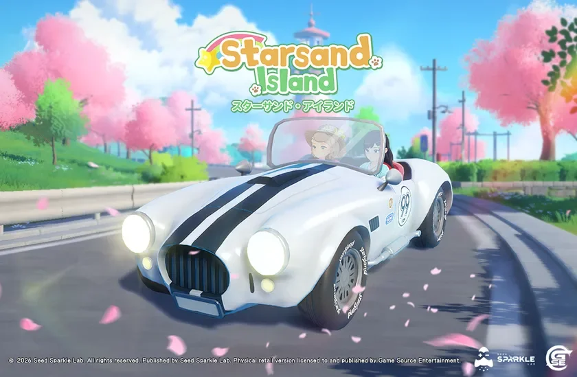桜とスポーツカー