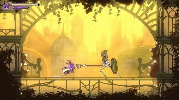 2Dアクションゲームの戦闘シーン