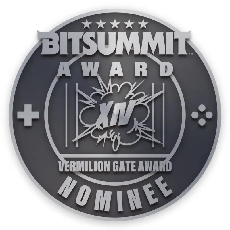 BitSummitアワード朱色賞ノミネートバッジ