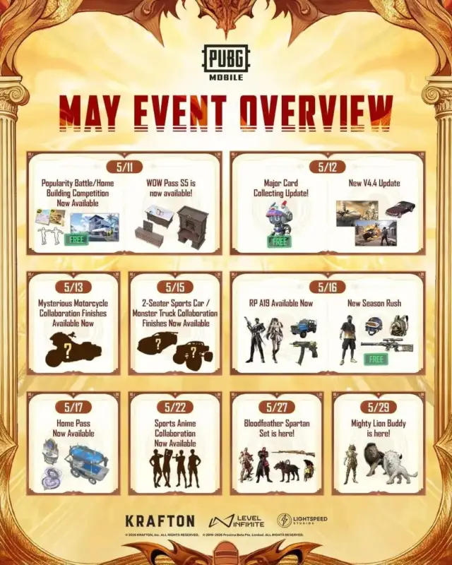 PUBG MOBILE MAY EVENT OVERVIEW