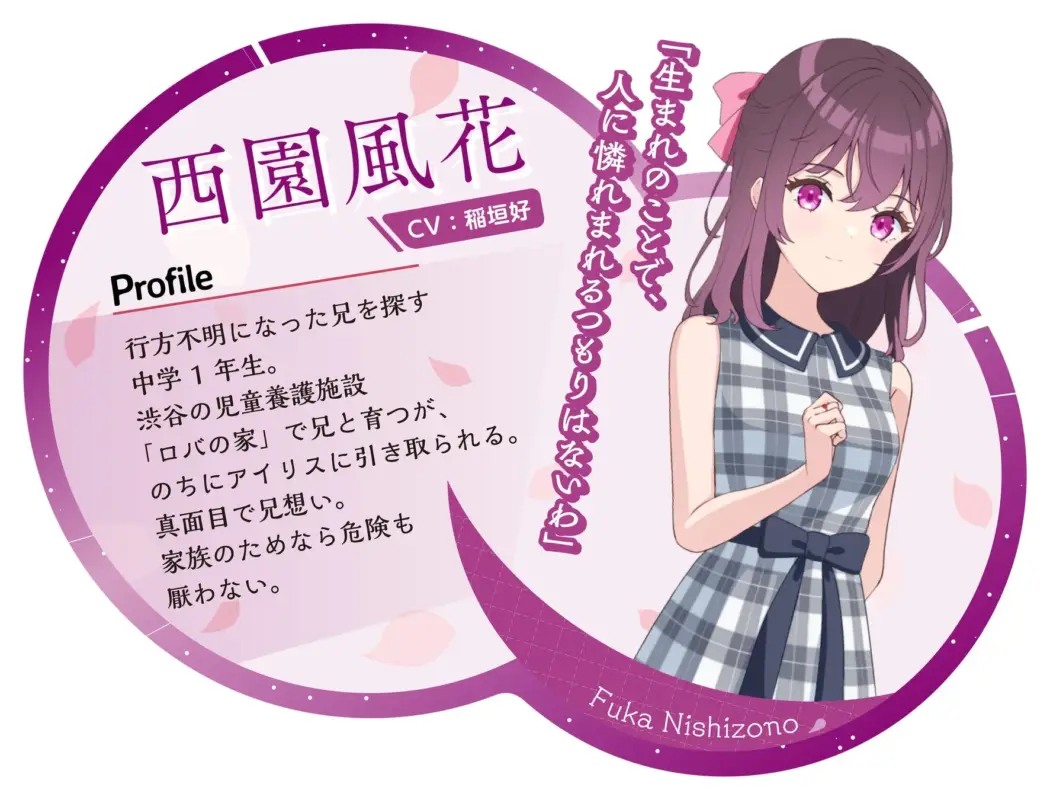 西園風花のキャラクターイラスト