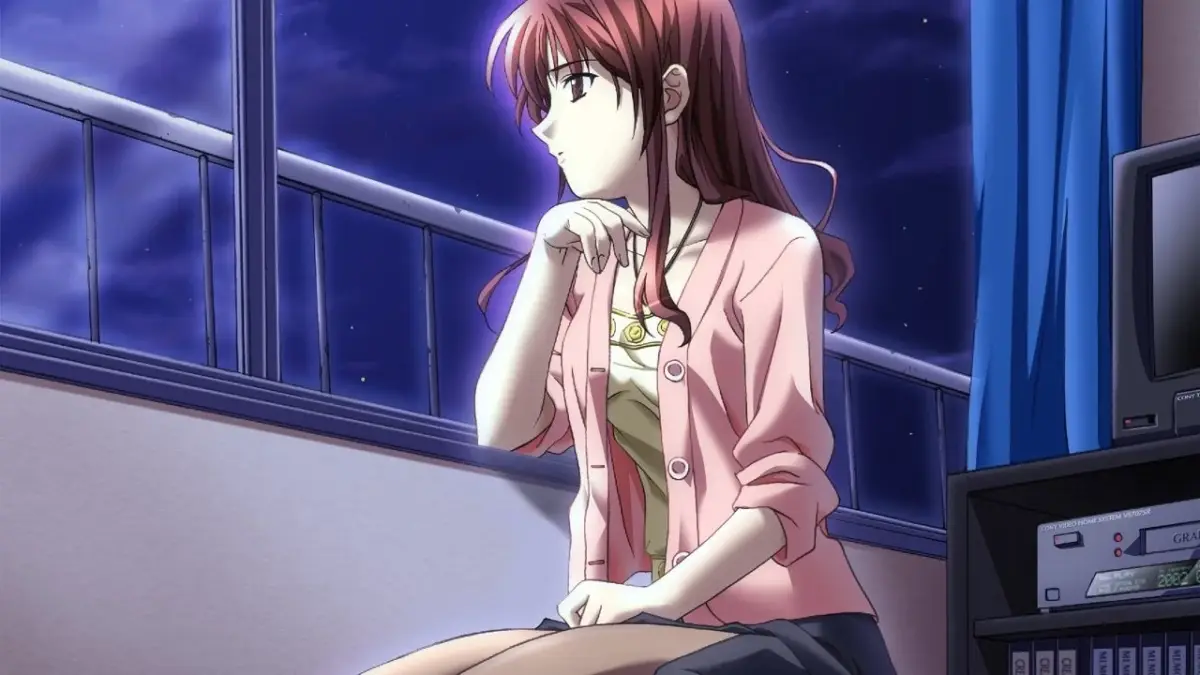 夜景を眺める少女