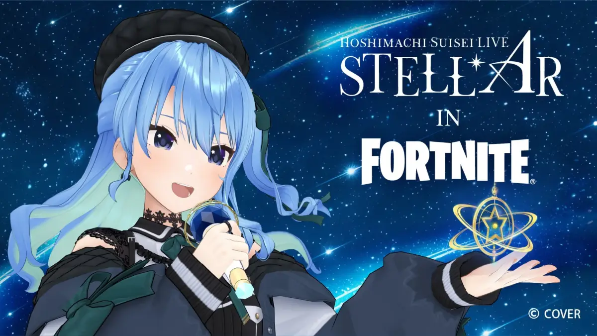 HOSHIMACHI SUISEI LIVE STELLAr IN FORTNITE © COVER