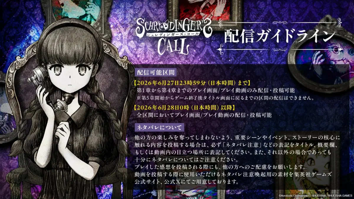 SCHRÖDINGER'S CALL 配信ガイドライン