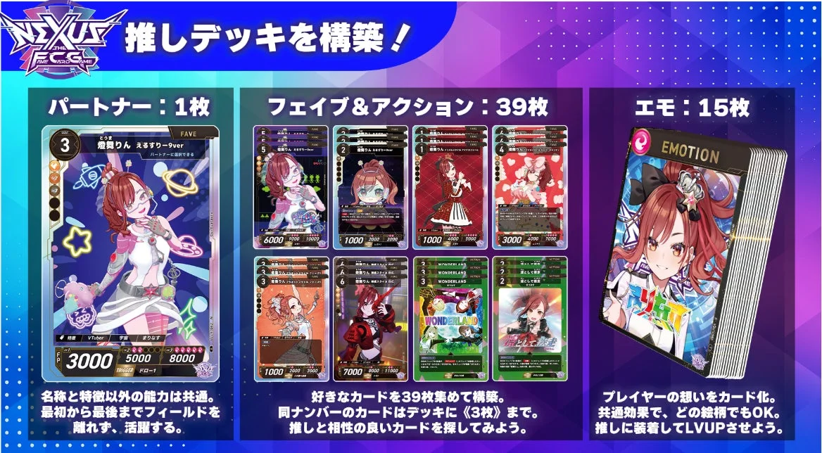NEXUSのデッキ構築例とカードの種類
