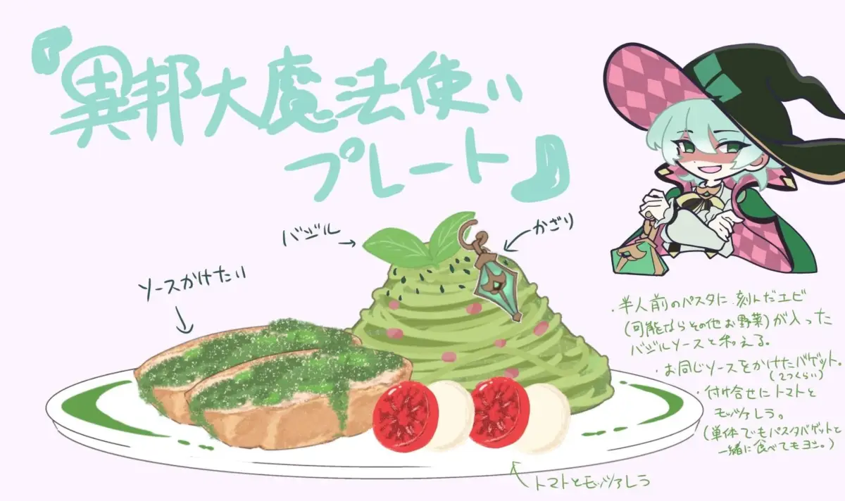 異邦の大魔法使いプレートのイメージイラスト