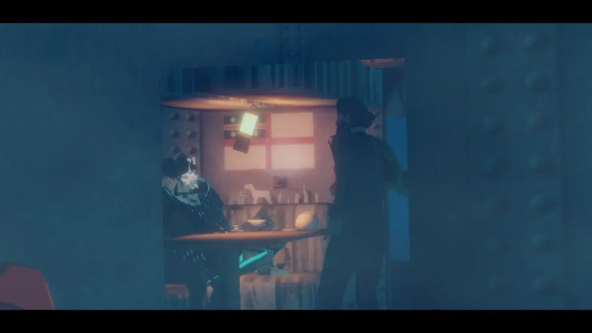 船内、二人組