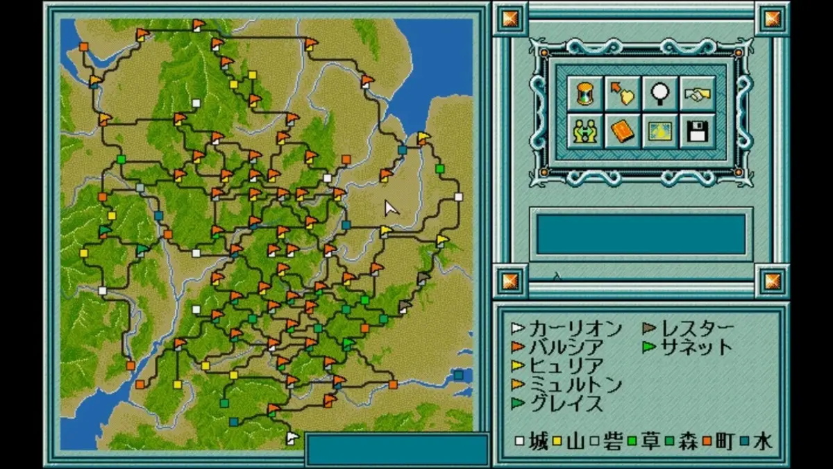戦略マップのゲーム画面