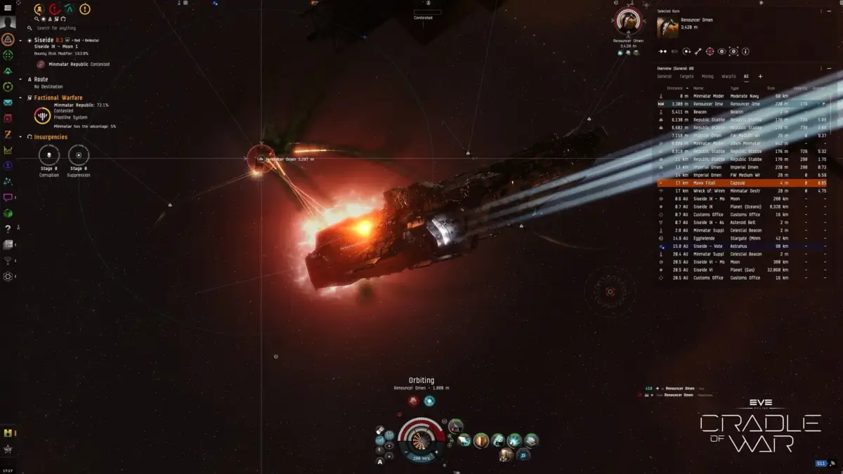 EVE Onlineゲーム画面