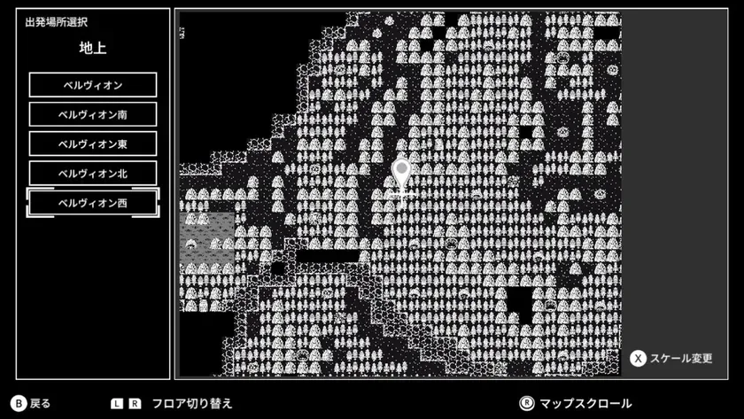 ゲーム内マップ画面