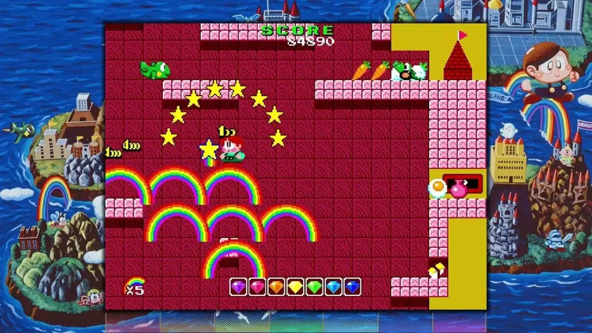 レインボーアイランドCS ゲーム画面