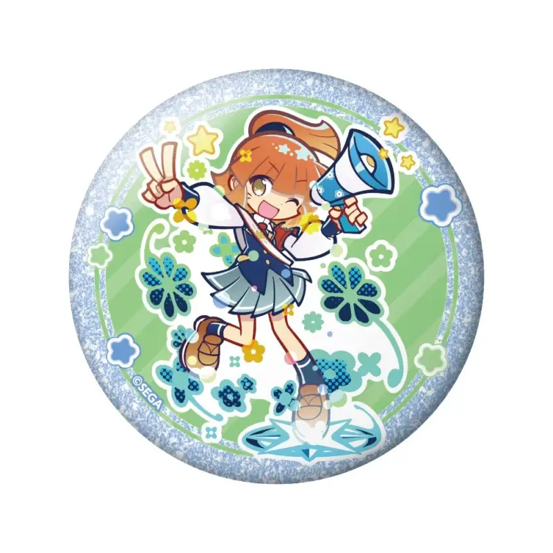 オレンジ色の髪の少女の缶バッジ
