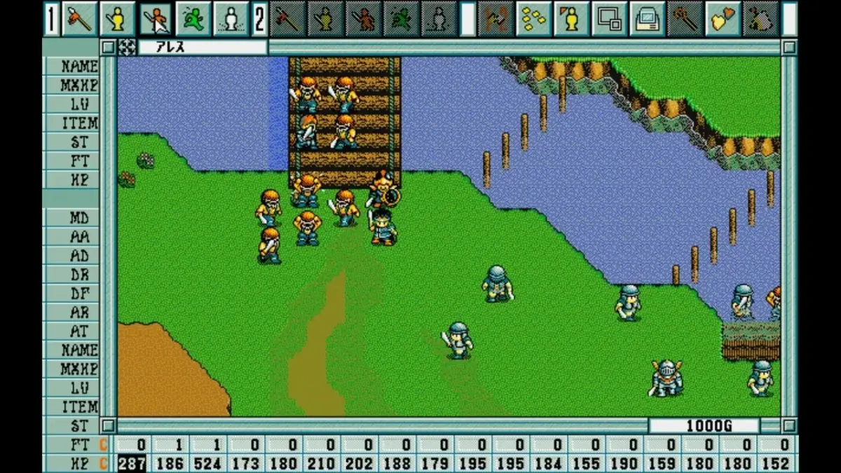レトロゲームのプレイ画面