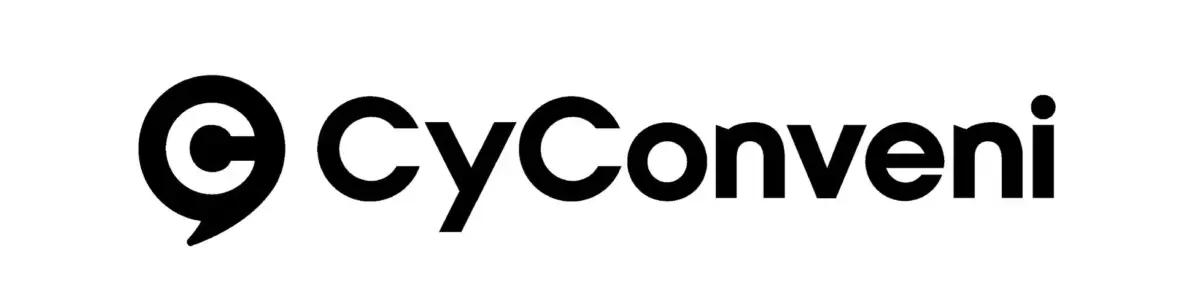 白地に黒で「CyConveni」と書かれたロゴ画像