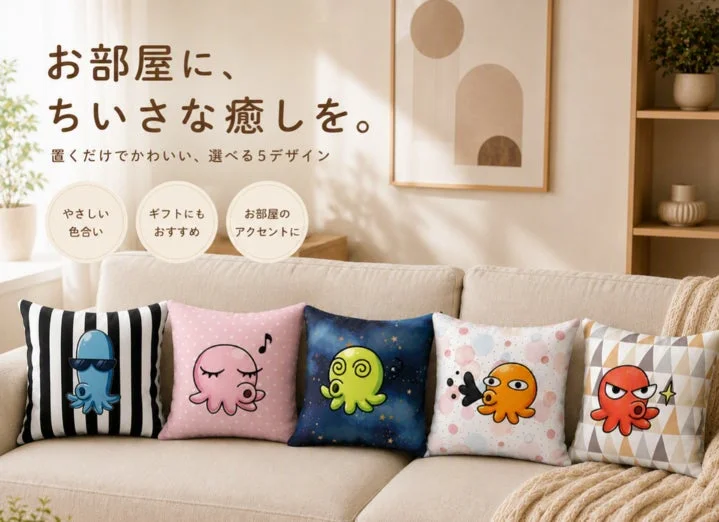 タコクッションカバー