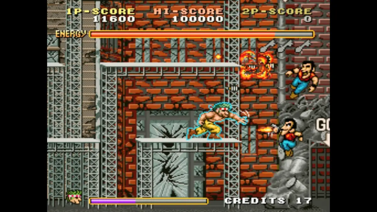 アクションゲームのゲーム画面