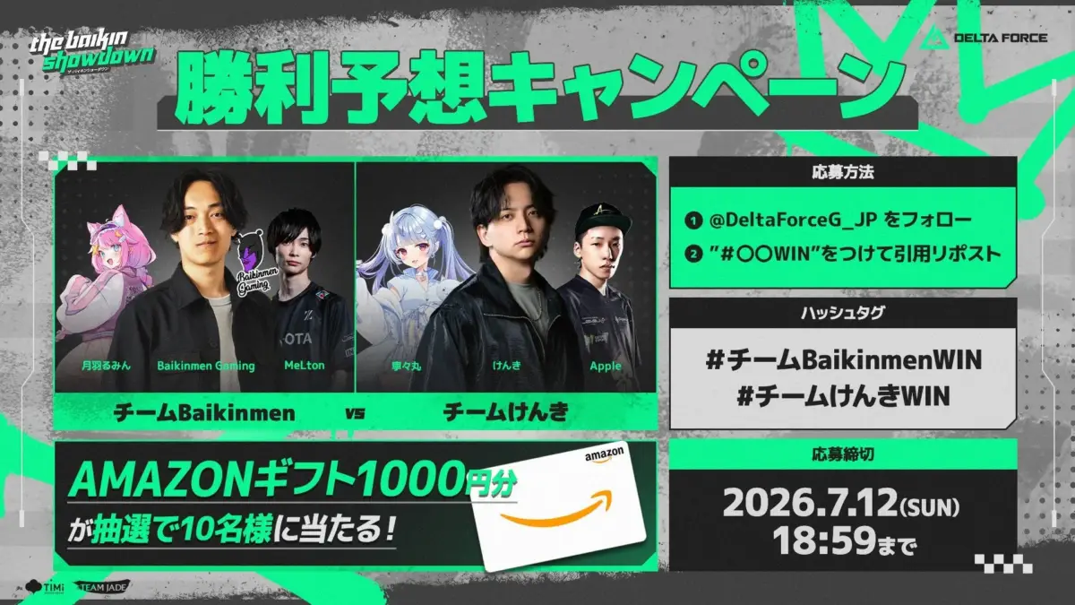 THE BAIKIN SHOWDOWN 勝利予想キャンペーン