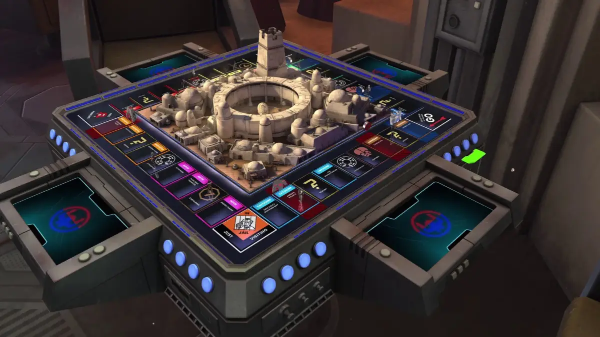 スター・ウォーズの世界観を再現した立体的なモノポリーのボードゲーム