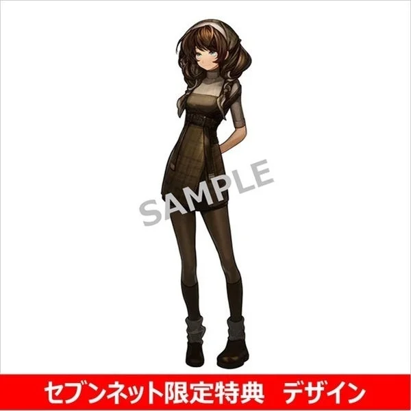 アニメ, 女の子, キャラクター, 茶髪, スカーフ, タートルネック, ワンピース, タイツ, ブーツ, 全身イラスト, 限定特典, 立ち絵