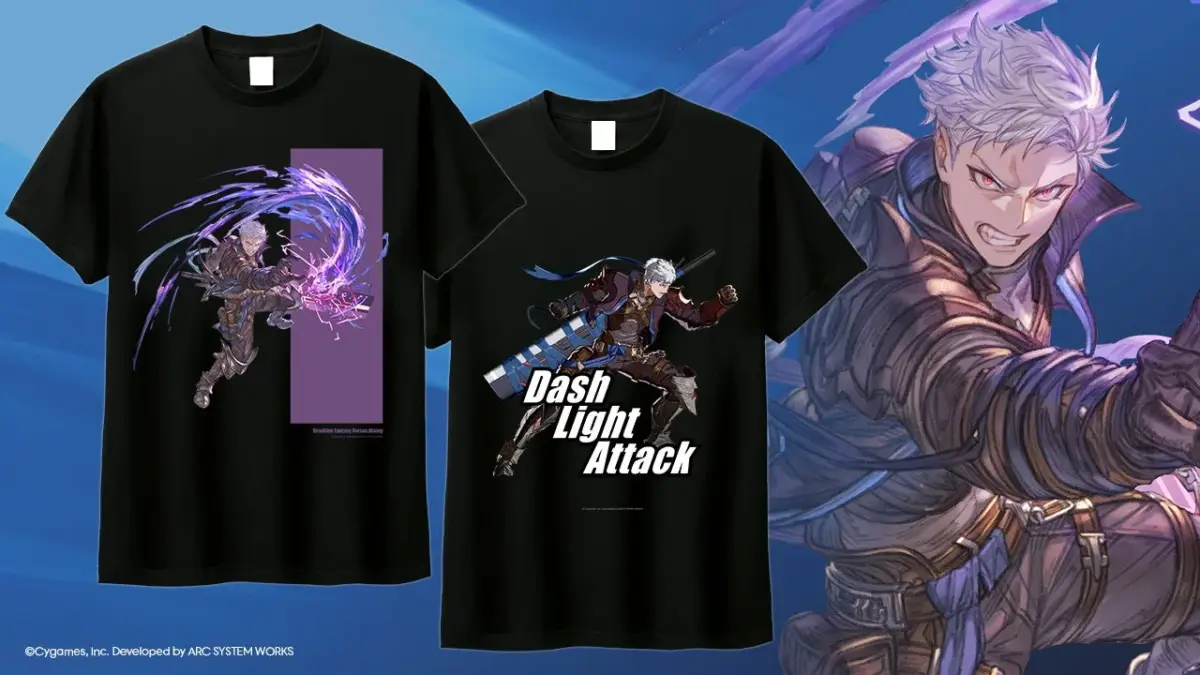 Tシャツ、アニメ、キャラクターグッズ、ゲーム、グラブル、グランブルーファンタジーヴァーサスライジング、格闘ゲーム、アークシステムワークス、サイゲームス、グッズ