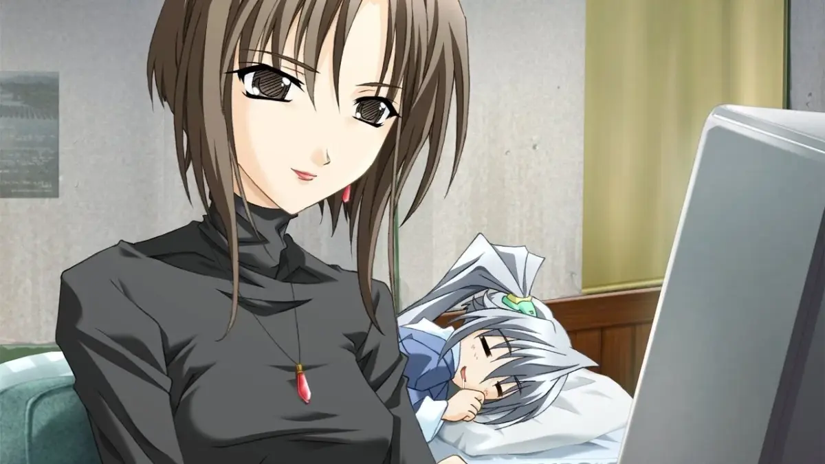眠る少女と女性