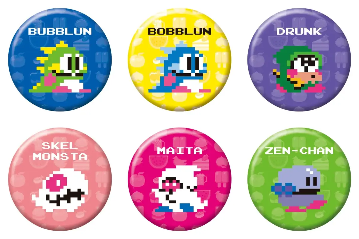 バブルボブル缶バッジ(全6種)