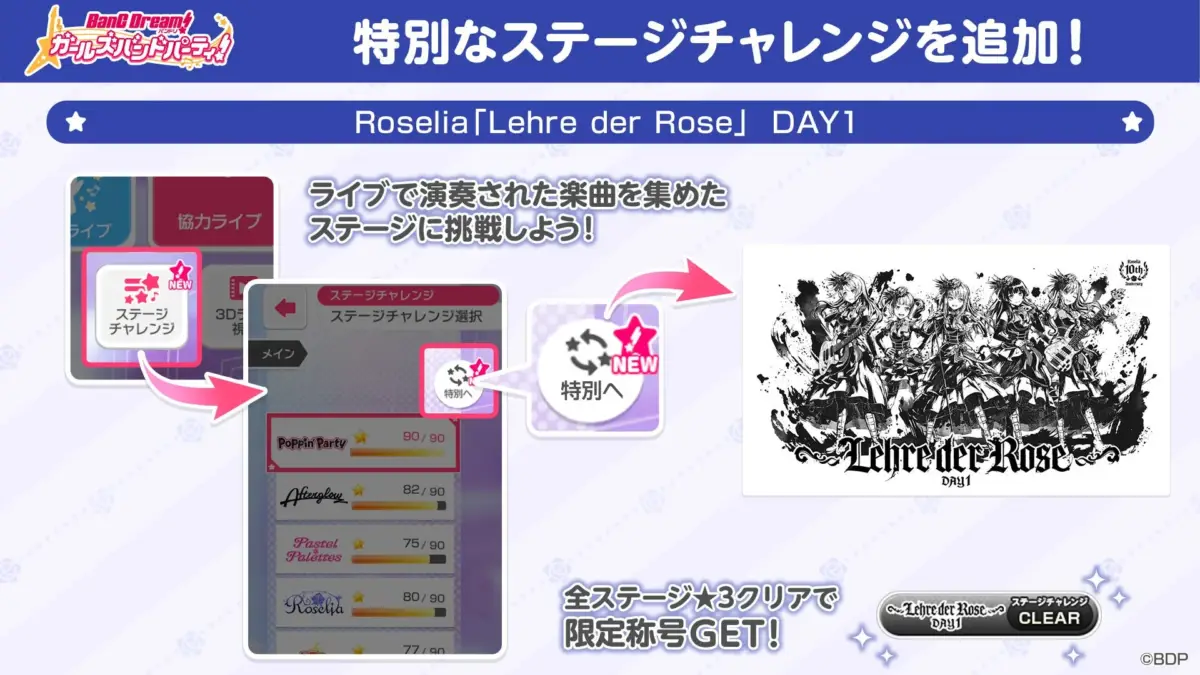 ガルパ特別ステージチャレンジ追加 (DAY1)