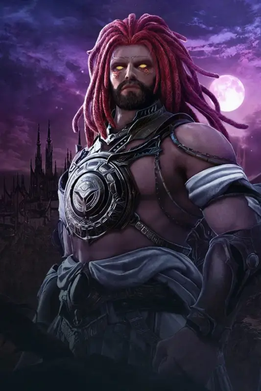 ドレッドヘアの男性戦士