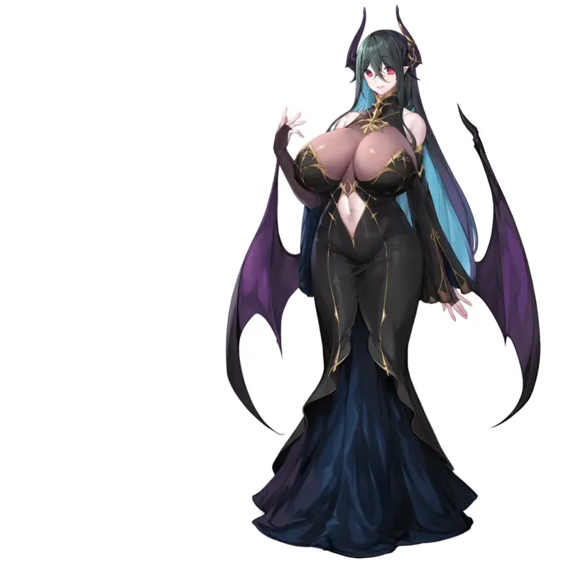 角と翼を持つ女性キャラクター