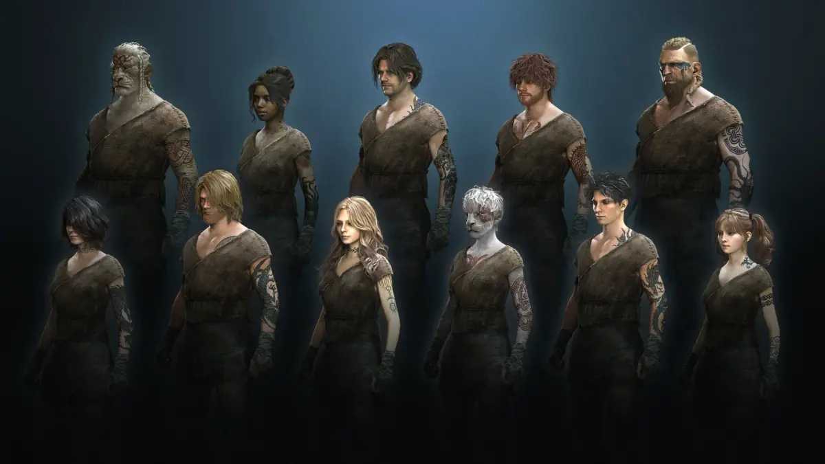 様々な性別や種族のファンタジー風キャラクター