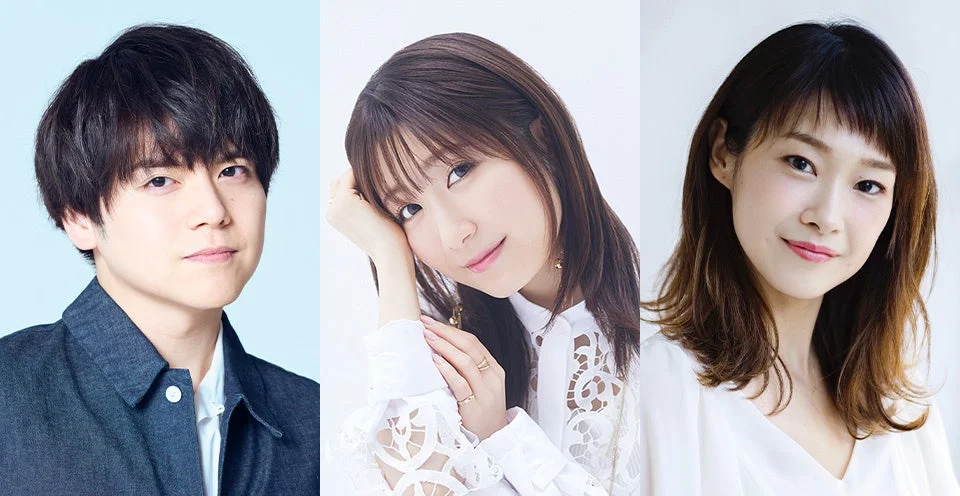 内田雄馬さん、日高里菜さん、寺崎裕香さんの集合写真