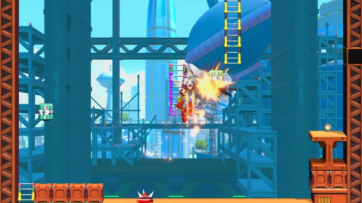ロックマンの戦闘シーン