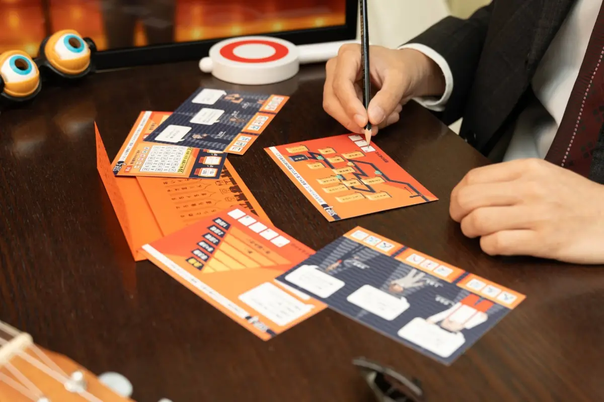 ゲームプレイ中の手元