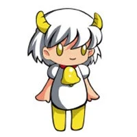 黄色い角のキャラクター