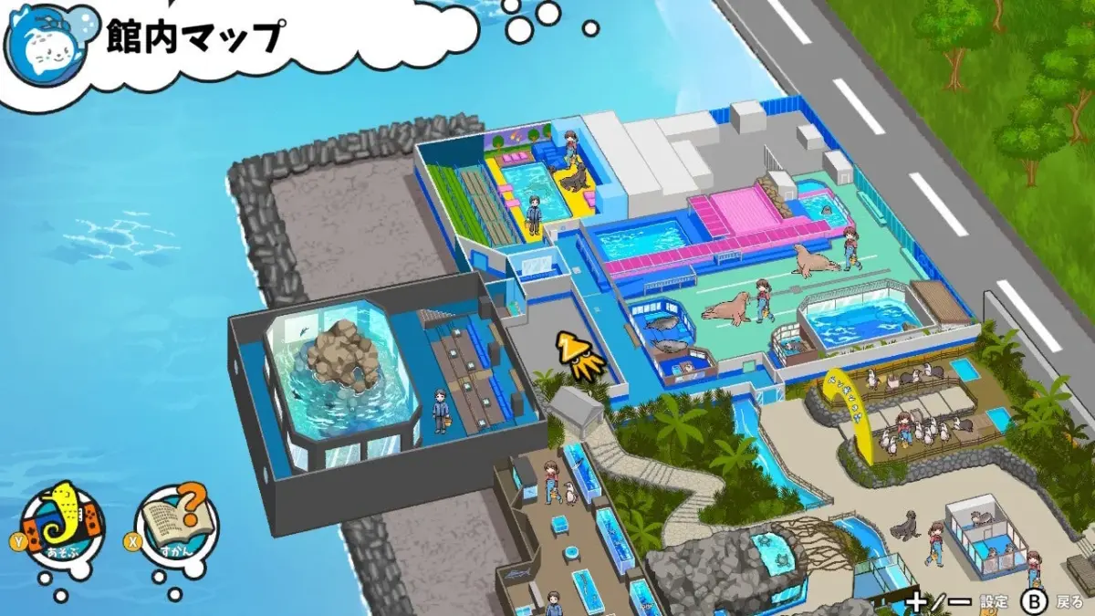 伊勢シーパラダイスを再現したマップ